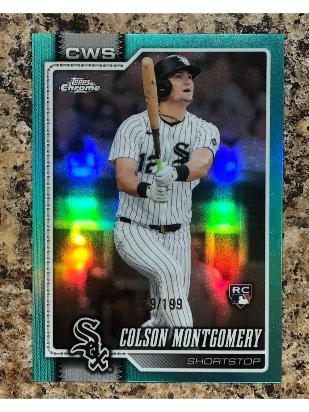2026 Topps Chrome Colson Montgomery #259 Aqua Refractor /199 White Sox RC